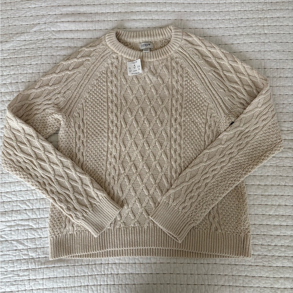 J. Crew Women's Cable Knit Sweater - Beige